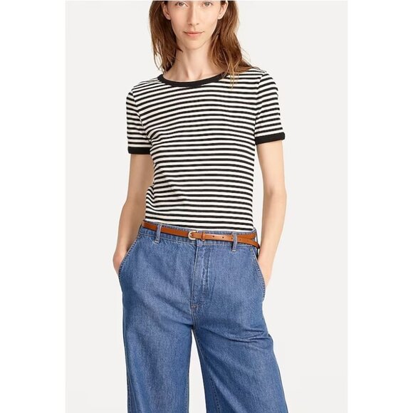 J.Crew $50 Skinny Italian Leather Belt In Pecan Size S F6500 - Picture 1 of 6